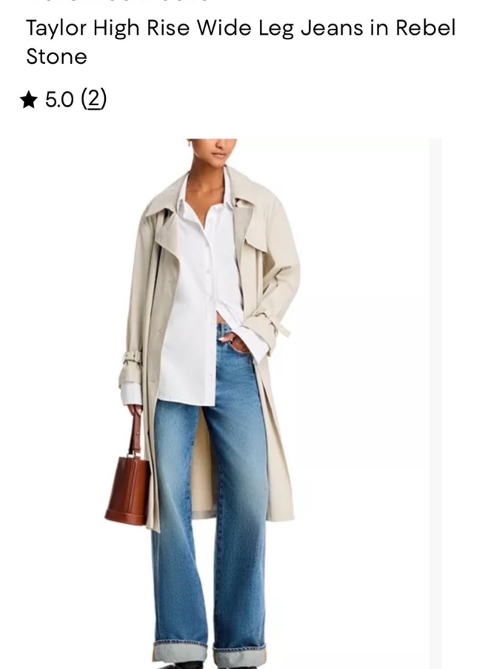 Veronica Beard Taylor High Rise Wide Leg Jean S28